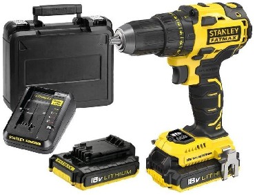 Akumulatorowa wiertarko-wkrtarka Stanley FatMax FMC607D2 BRUSHLESS - 2 akumulatory 18V/2.0Ah