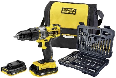 Akumulatorowa wiertarko-wkrtarka udarowa Stanley FatMax FMCK625D2SA - 2 akumulatory 18V/2.0Ah + torba + 50 akcesoriw
