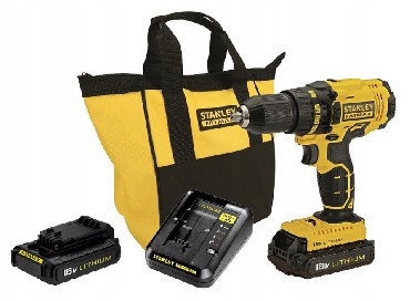 Akumulatorowa wiertarko-wkrtarka Stanley FatMax FMC601C2S - 2 akumulatory 18V/1.3Ah
