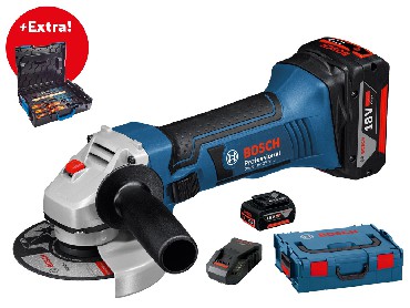 Akumulatorowa szlifierka ktowa Bosch GWS 18-125 V-LI / 2x 5.0 Ah + L-BOXX