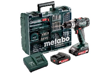 Akumulatorowa wiertarko-wkrtarka udarowa Metabo SB 18 L Set Mobilny warsztat + 2 akumulatory Li-Power 18V/2.0Ah