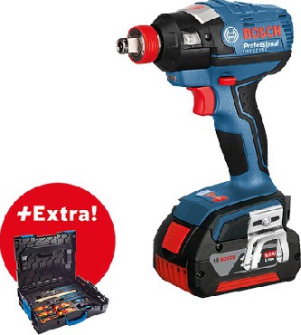 Akumulatorowa zakrtarka udarowa Bosch GDX 18 V-EC / 2x 5.0 Ah + L-BOXX