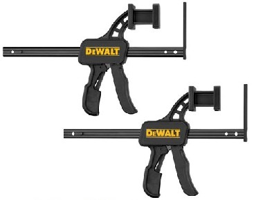 Zaciski DeWalt Dwa szybkomocujce zaciski do szyn prowadzcych