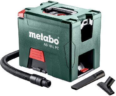 Akumulatorowy odkurzacz przemysowy Metabo AS 18 L PC + 2 akumulatory Li-Power 18V/5.2Ah