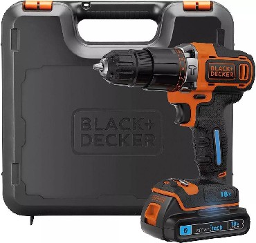 Akumulatorowa wiertarko-wkrtarka udarowa Black&Decker BDCHD18KST - akumulator 18V/1.5Ah USB Bluetooth