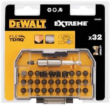 Zestaw bitw DeWalt Bity PH/PZ/T EXTREME FlexTORQ + adapter magnetyczny - 32 sztuki