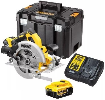 Akumulatorowa pilarka tarczowa rczna DeWalt DCS570P2 BRUSHLESS - 2 akumulatory 18V/5.0Ah