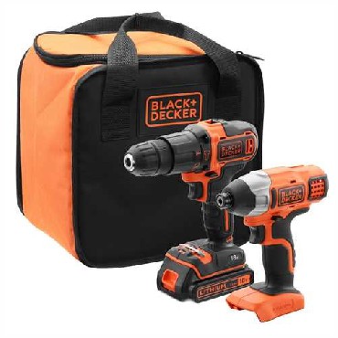 Zestaw combo 18 V Black&Decker BCK21S1S - akumulator 18V/1.5Ah