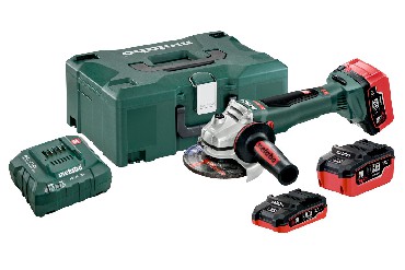 Akumulatorowa szlifierka ktowa Metabo WB 18 LTX BL 125 Quick set - 3 akumulatory LiHD 18V (2x 5.5Ah + 1x 3.5Ah)