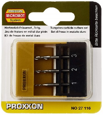 Osprzt do frezarek Proxxon Zestaw frezw wolframowych 1-2-3 chwyt 3 mm