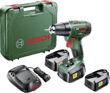 Akumulatorowa wiertarko-wkrtarka Bosch PSR 1800 LI -2 / 3x 1.5 Ah + walizka