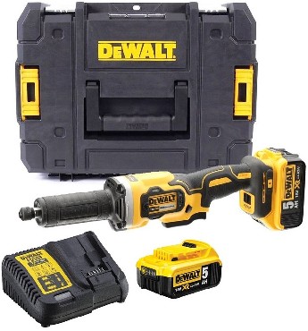 Akumulatorowa szlifierka prosta DeWalt DCG426P2 BRUSHLESS - 2 akumulatory 18V/5.0Ah