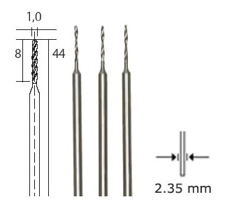 Zestaw wierte Proxxon Wierta ze stali wolframowo-wanadowej 1.0 mm