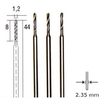 Zestaw wierte Proxxon Wierta ze stali wolframowo-wanadowej 1.2 mm