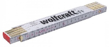 Miara skadana Wolfcraft Drewniana 2 m
