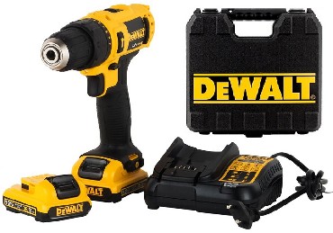 Akumulatorowa wiertarko-wkrtarka udarowa DeWalt DCD716D2 - 2 akumulatory 12V/2.0Ah