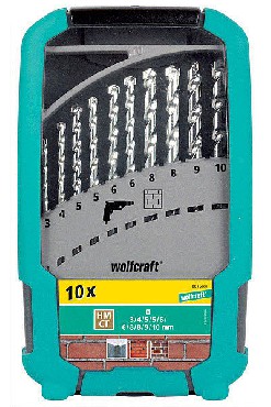 Zestaw wierte do betonu Wolfcraft HM CT 3-10 mm - 10 szt.