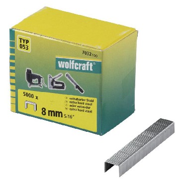 Zszywki Wolfcraft 053/8 - bardzo twarda stal - 5000 szt.