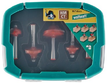 Osprzt do frezarek Wolfcraft Zestaw frezw profilowych HM/CT (chwyt 8 mm) 5 sztuk