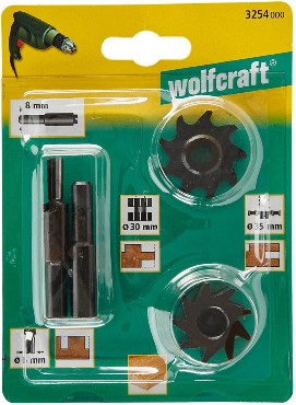 Osprzt do frezarek Wolfcraft Uniwersalny zestaw frezw WS (chwyt 8 mm) 3 sztuki