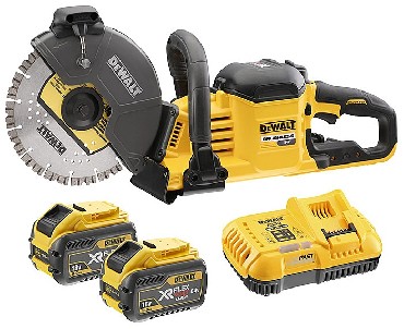 Akumulatorowa przecinarka do stali i betonu DeWalt DCS690X2 BRUSHLESS FLEXVOLT - 2 akumulatory FLEXVOLT 18-54V/9.0-3.0Ah