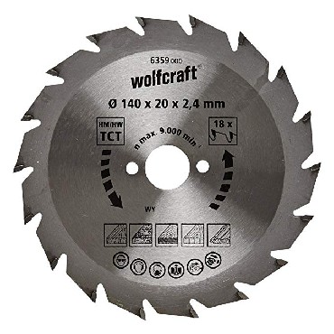 Pia tarczowa Wolfcraft 140/20 mm HM - szybkie i precyzyjne cicia