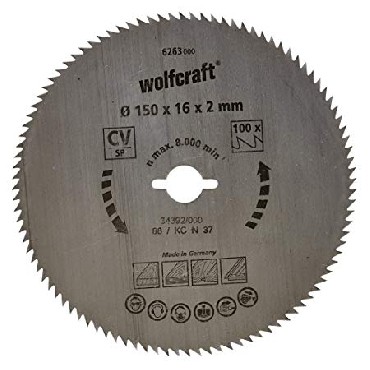 Pia tarczowa Wolfcraft 150/16 mm CV - dokadne cicia