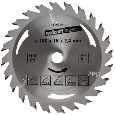 Pia tarczowa Wolfcraft 160/16 mm HM - proste i szybkie cicia