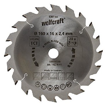 Pia tarczowa Wolfcraft 160/16 mm HM - szybkie i precyzyjne cicia