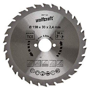 Pia tarczowa Wolfcraft 190/30 mm HM - szybkie i precyzyjne cicia