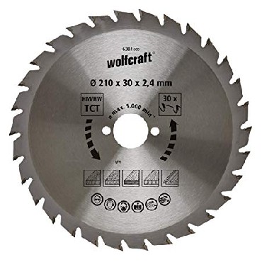 Pia tarczowa Wolfcraft 210/30 mm HM - szybkie i precyzyjne cicia