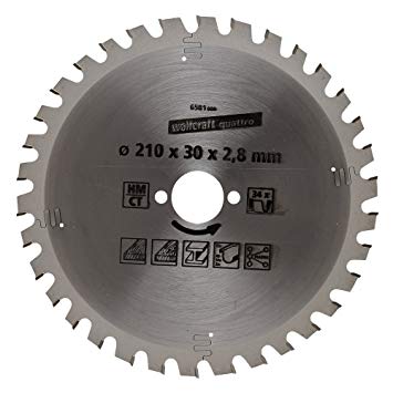 Pia tarczowa Wolfcraft 210/30 mm HM - zgrubne cicia