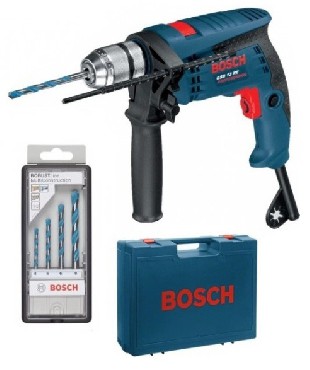 Wiertarka udarowa Bosch GSB 13 RE + zestaw wierte