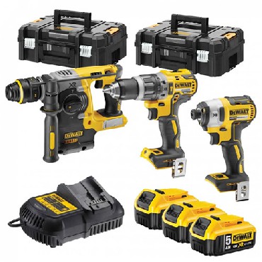 ZESTAW 18V DeWalt DCK368P3T BRUSHLESS - 3 akumulatory 18V/5.0Ah