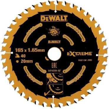 Pia tarczowa DeWalt Tarcza do drewna EXTREME 165x20mm 40T ZN