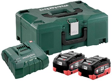 Zestaw startowy Metabo 2 akumulatory LiHD 18V/8.0Ah + adowarka ASC Ultra + MetaLoc