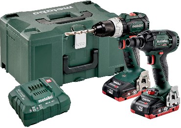 Zestaw Combo - klasa 18 V Metabo Combo 2.1.16 18 V BL - 2 akumulatory LiHD 18V/4.0Ah + MetaLoc