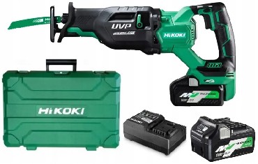 Akumulatorowa pia szablasta HiKOKI (dawniej Hitachi) CR36DA WGZ BRUSHLESS - 2 akumulatory MultiVolt 18-36V/5.0-2.5Ah + walizka