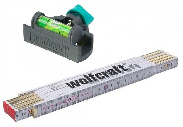 Zestaw - Miarka + Poziomnica Wolfcraft WF5227000 + WF5222000