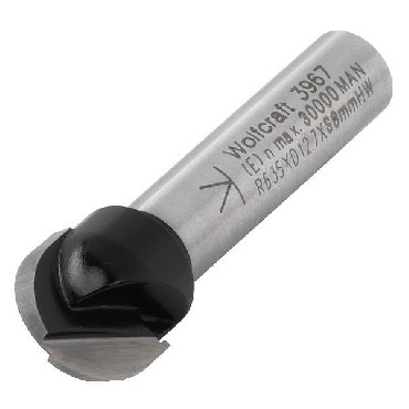 Osprzt do frezarek Wolfcraft Frez promieniowy wypuky 12.7 mm / HM / trzpie 8 mm