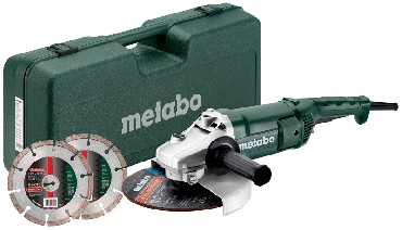 Szlifierka kątowa Metabo WE 2200-230 w walizce + 2 tarcze diamentowe 230 mm
