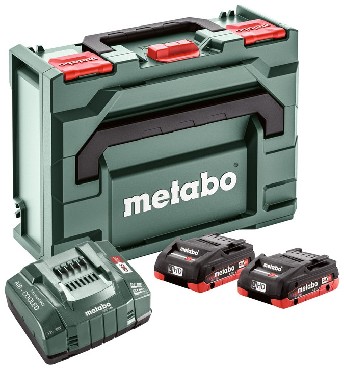 Zestaw startowy Metabo 2 akumulatory LiHD 18V/4.0Ah + adowarka ASC 55 + metaBOX