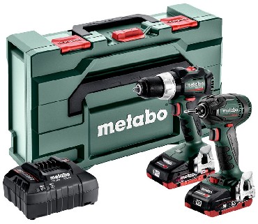 ZESTAW 18V Metabo Combo Set 2.1.12 18V BL - 2 akumulatory LiHD 18V/4.0Ah + metaBOX