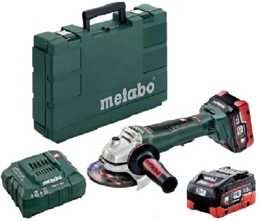 Akumulatorowa szlifierka ktowa Metabo WPB 18 LTX BL 125 Quick + 2 akumulatory LiHD 18V/8.0Ah