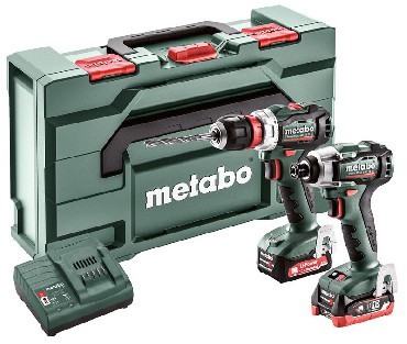 ZESTAW 12V Metabo Combo Set 2.7.4 12V BL - 2 akumulatory 12V/1x2.0+1x4.0Ah + metaBOX