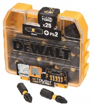 Zestaw bitw DeWalt TIC TAC /ToughCase+ /TSTAK - PH2 25mm EXTREME - 25 sztuk