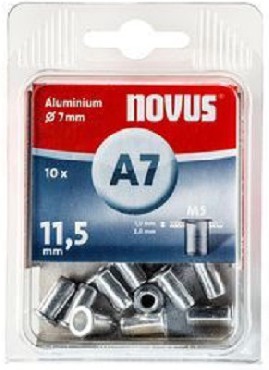 Nitonakrętki Novus Nitonakrętki aluminiowe AM5/11.5 - 10 sztuk