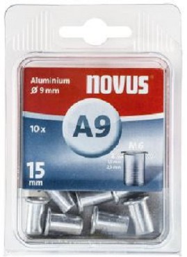 Nitonakrętki Novus Nitonakrętki aluminiowe AM6/15 - 10 sztuk