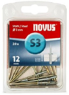 Nity Novus Nity stalowe S3/12 - 20 sztuk