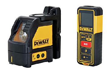 Laser krzyowy DeWalt Zestaw - czerwony laser krzyowy DW088K + dalmierz DW099E